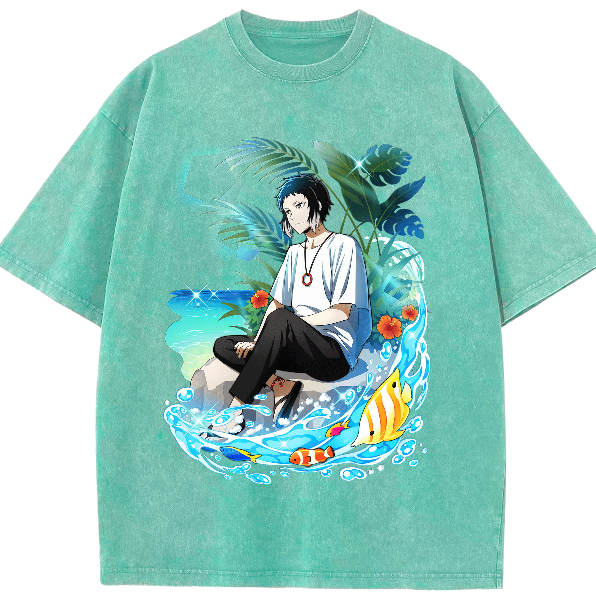 （画像用） 文豪ストレイドッグス Bungo Stray Dogs 綿100% ヴィンテージ風 半袖Tシャツ（フロントプリント）